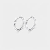 Classic Essential Hoops Sølvfarvet Helix 8 mm