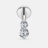 Elara Twin Spark Labret sølvfarvet
