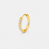Crystal Pavé Clicker Ring guldfarvet 8 mm