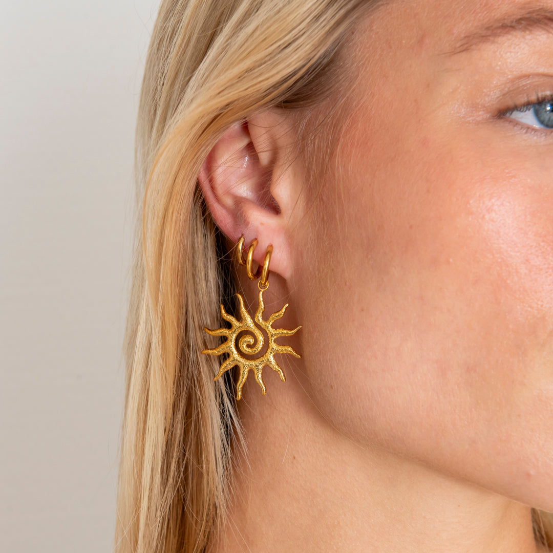 Solar Hoops 18K Guldbelagt