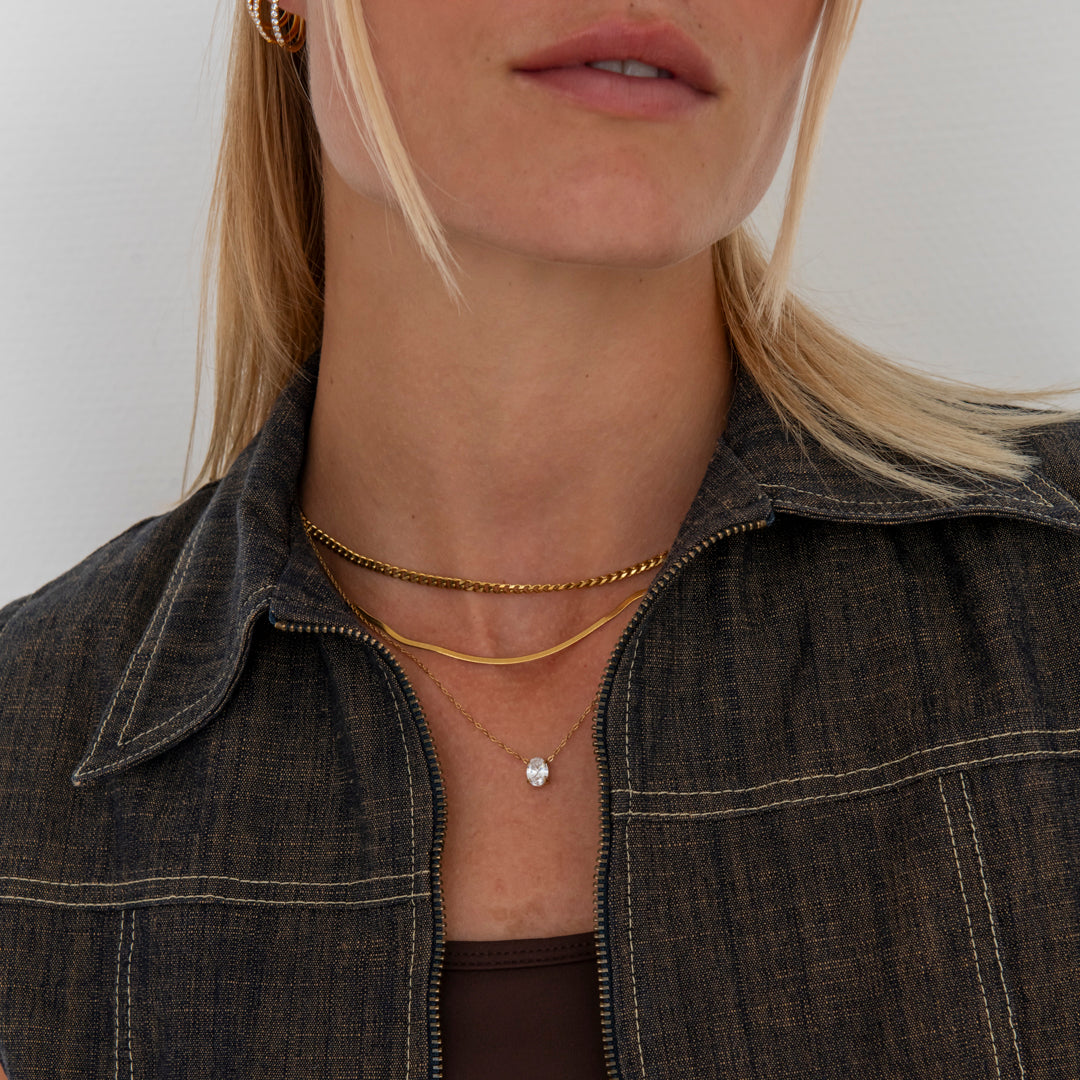 Aurora Spark Halskæde 18K Guldbelagt