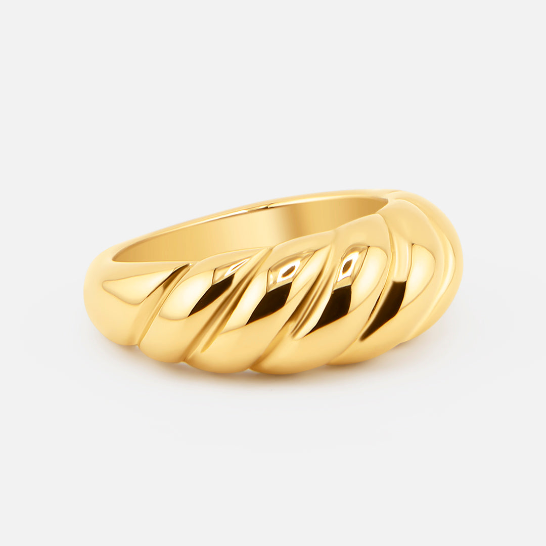 Twist Ring 18K Guldbelagt