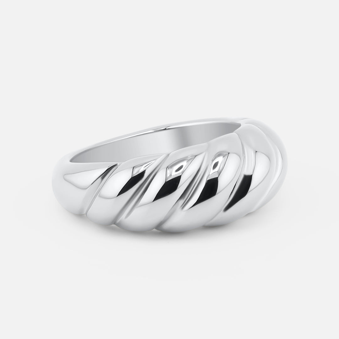 Twist Ring Sølvfarvet