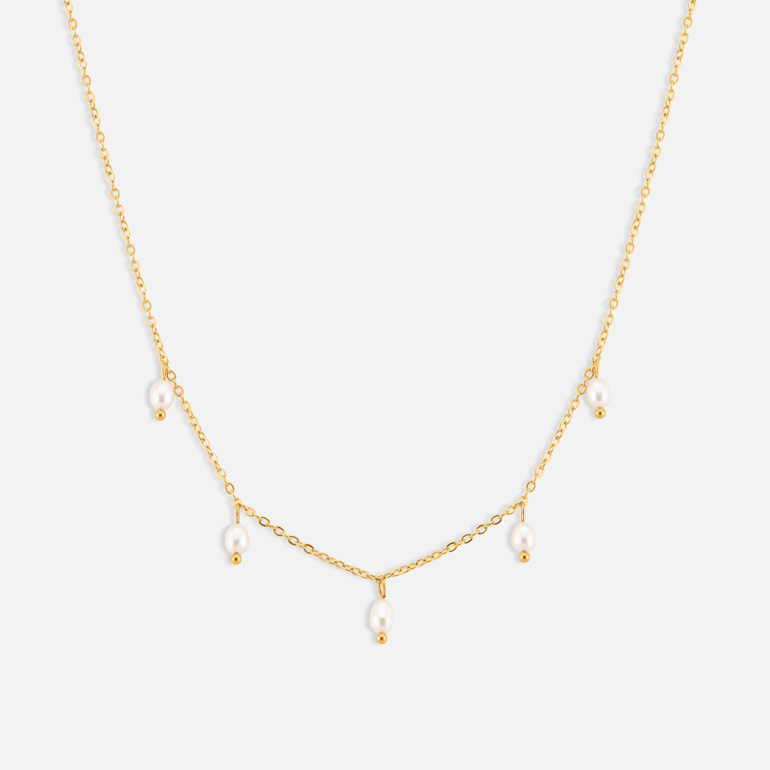 Celeste Pearl Halskæde 18K Guldbelagt