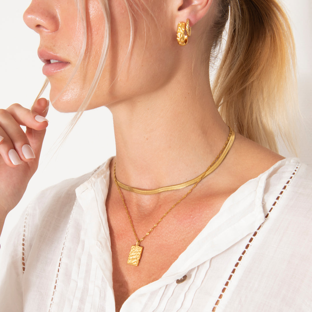 Terra Lava Hoops 18K Guldbelagt 20 mm