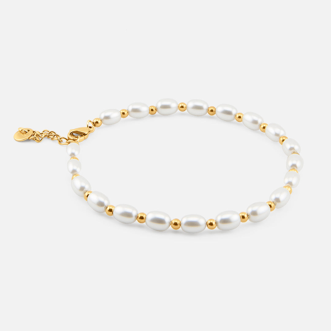 Ocean Pearl Ankelkæde 18K Guldbelagt