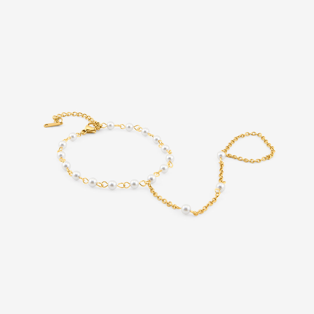 Pearl Touch Hand Armbånd 18K Guldbelagt