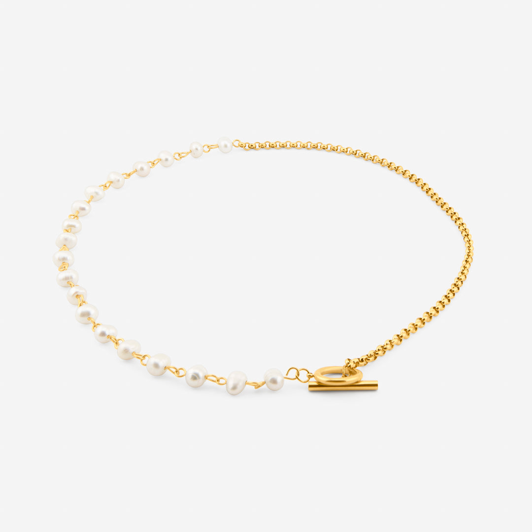 Pearl Tide Halskæde 18K Guldbelagt