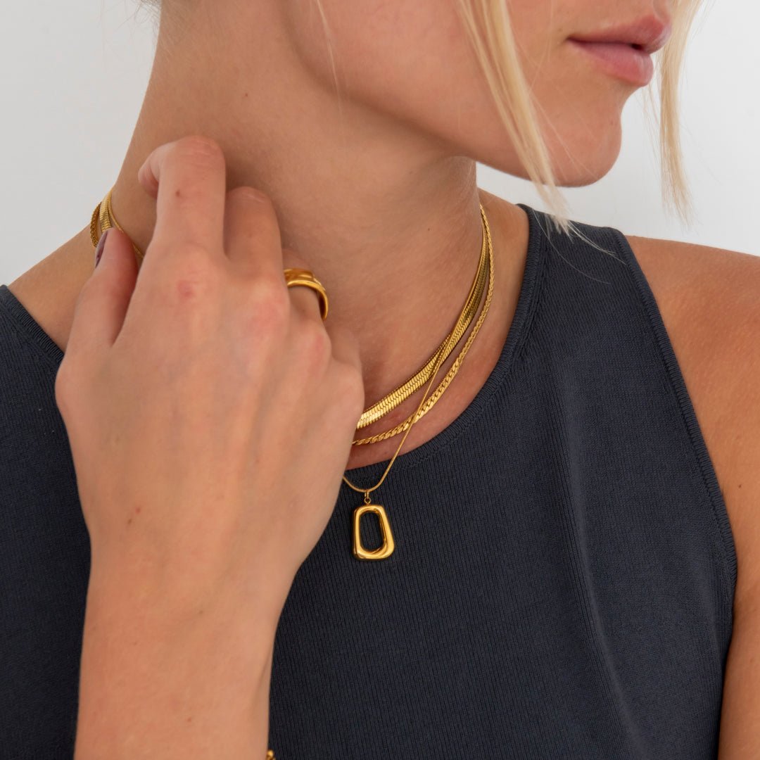 Abstract Glow Halskæde 18K Guldbelagt - BY CARA