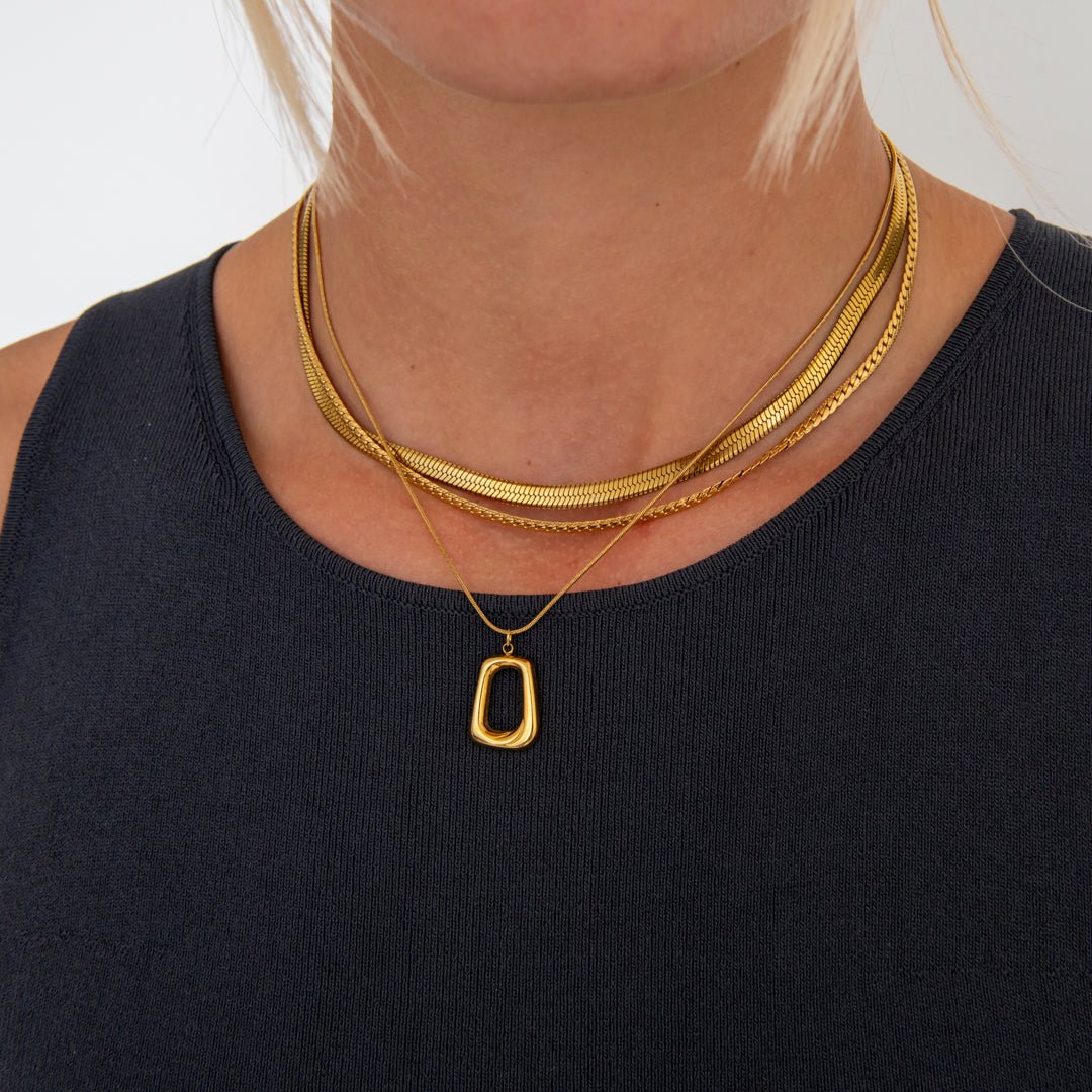 Abstract Glow Halskæde 18K Guldbelagt - BY CARA