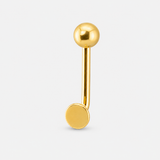 Novalie Disc piercing guldfarvet 12 mm