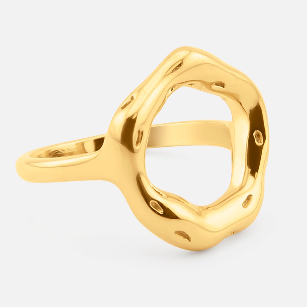 Alba Flow Ring 18K Guldbelagt - BY CARA