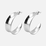 Alina Hoops Sølvfarvet 40 mm