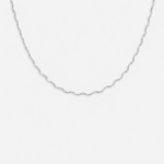 Alva Wave Choker Sølvfarvet - BY CARA