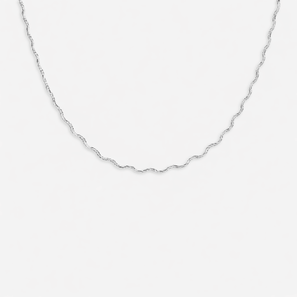 Alva Wave Choker Sølvfarvet - BY CARA