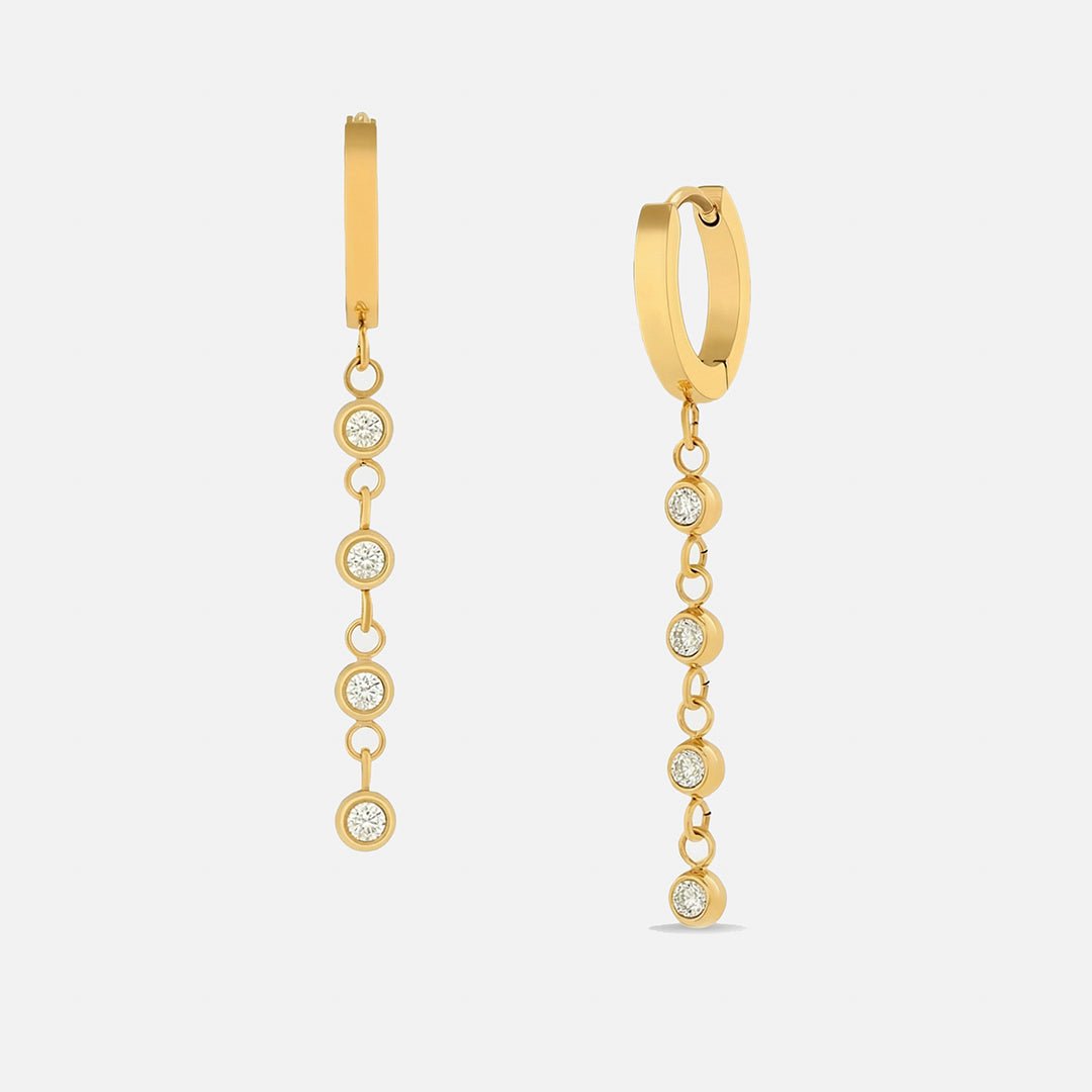 Amara Drop Hoops 18K Guldbelagt - BY CARA