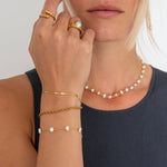 Amara Pearl Armbånd 18K Guldbelagt - BY CARA