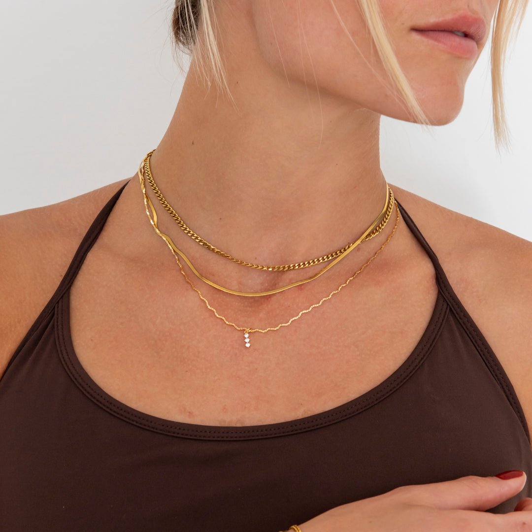 Amelia Halskæde 18K Guldbelagt - BY CARA