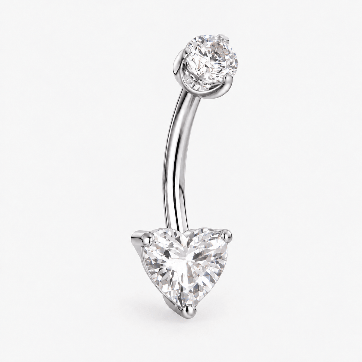 Amorette 5/8 mm Navlepiercing sølvfarvet - BY CARA
