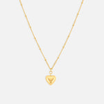 Amour Heart Halskæde 18K Guldbelagt - BY CARA