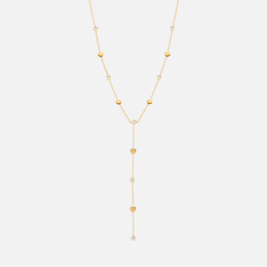 Amour Y Halskæde 18K Guldbelagt - BY CARA