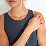 Aqua Dots Armbånd 18K Guldbelagt - BY CARA