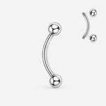 Arc Curved Barbell stav sølvfarvet - BY CARA