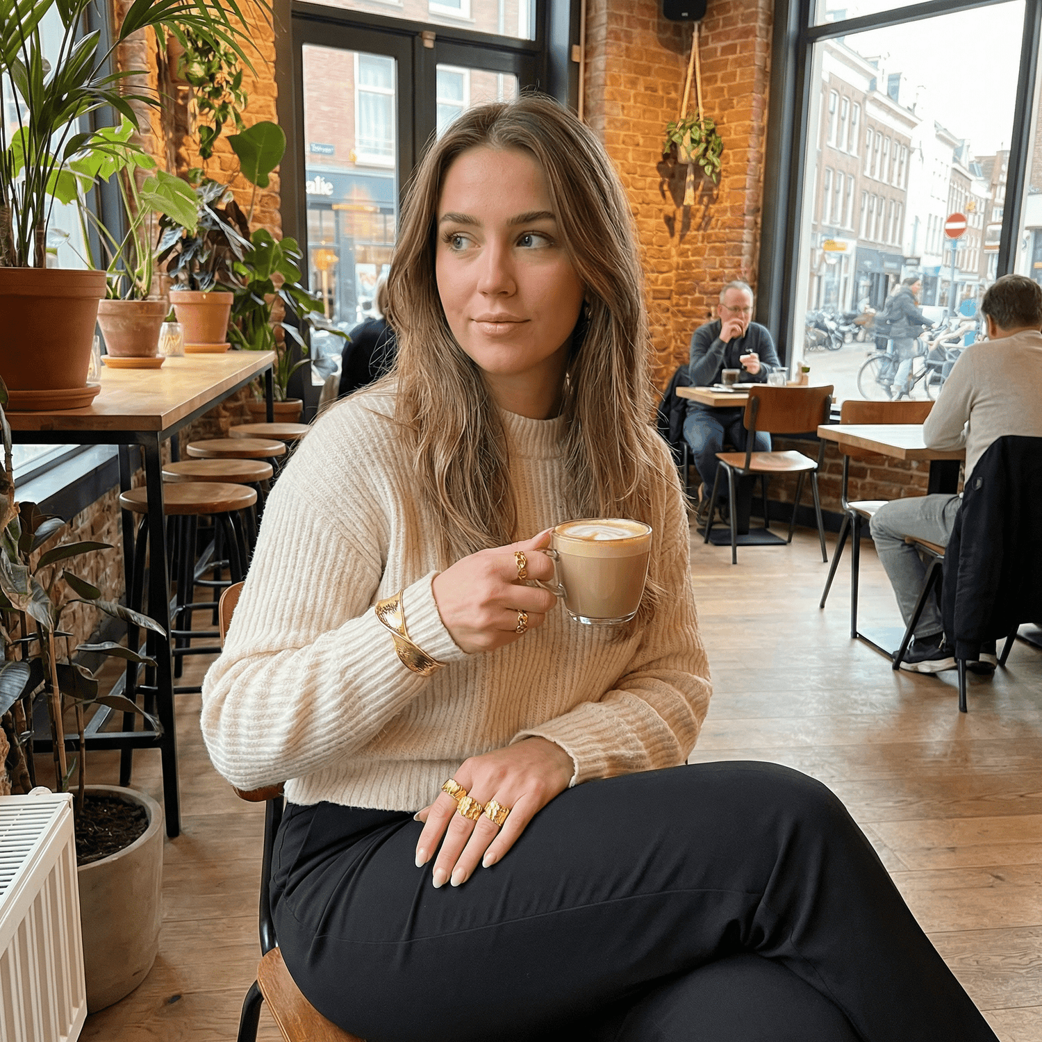 Aria Justerbar Ring 18K Guldbelagt - BY CARA