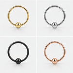 Auren Captive Bead Ring goldfarben - BY CARA