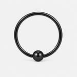 Auren Captive Bead Ring black - BY CARA