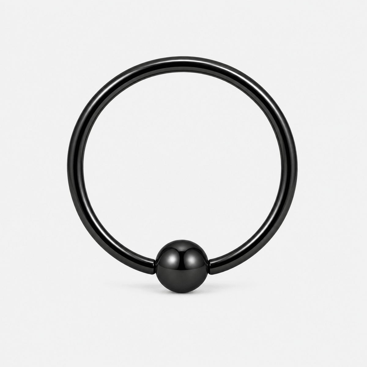 Auren Captive Bead Ring black - BY CARA