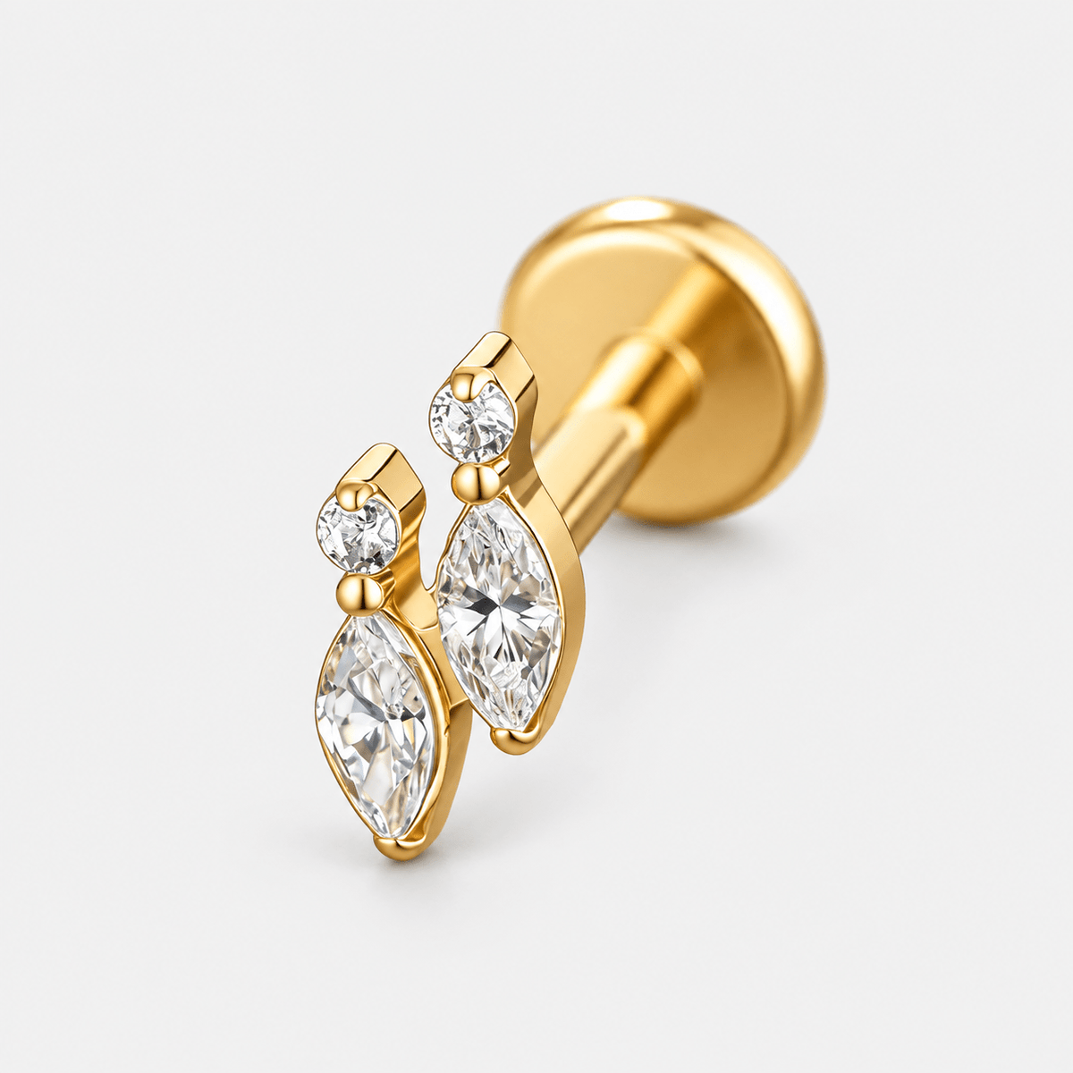 Aurora Twin Spark Labret goldfarben - BY CARA