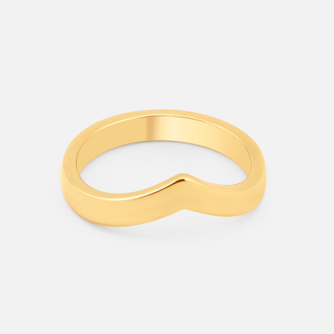 Ava Curve Ring 18K Guldbelagt - BY CARA