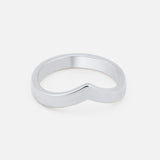 Ava Curve ring silverfärgad