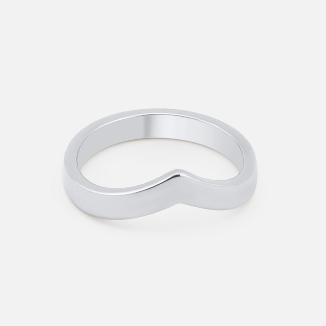 Ava Curve Ring Sølvfarvet - BY CARA