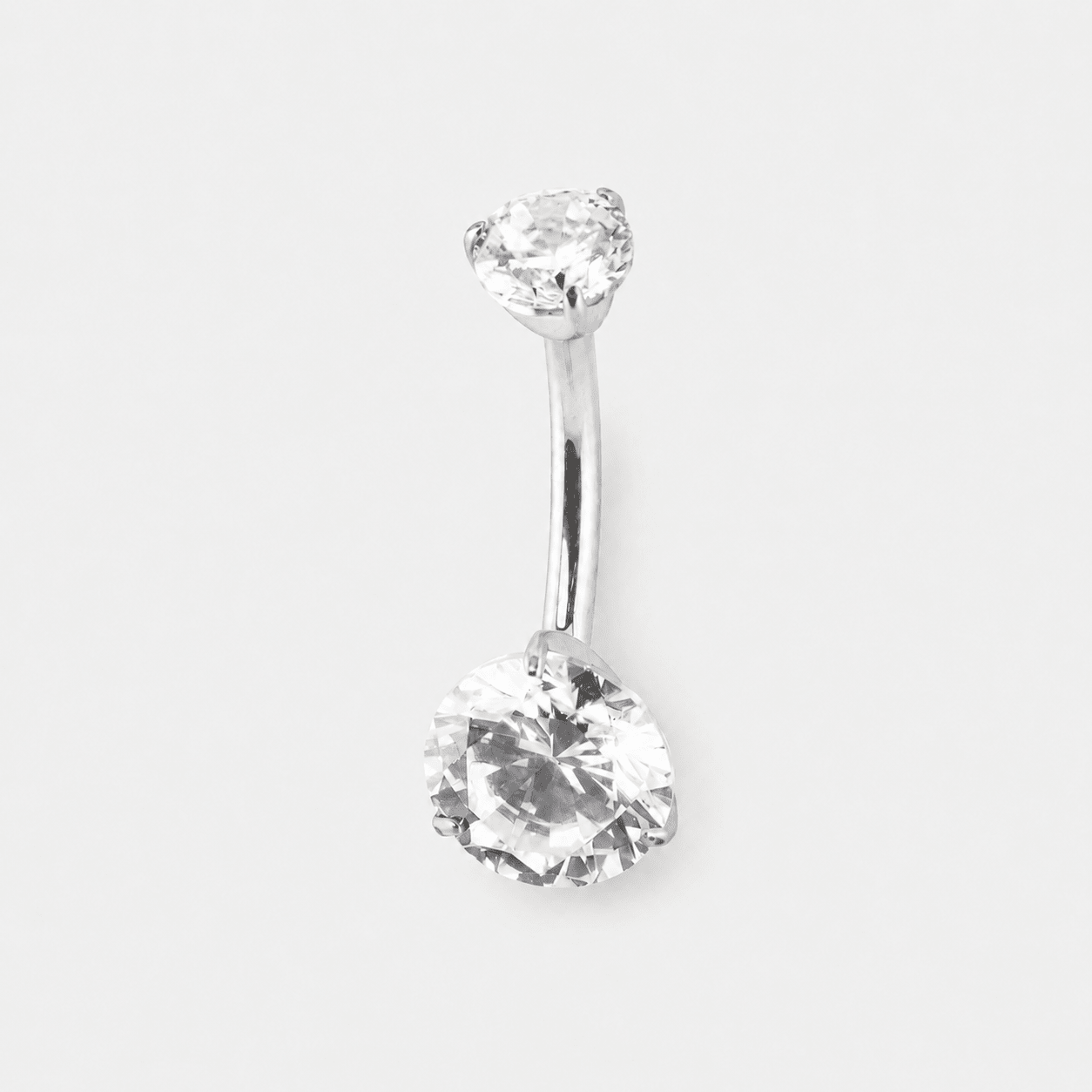 Aveline Duo 5/8 mm Navlepiercing sølvfarvet - BY CARA