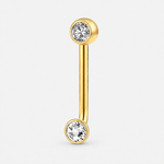 Aveline Duo piercing gold-coloured 10 mm