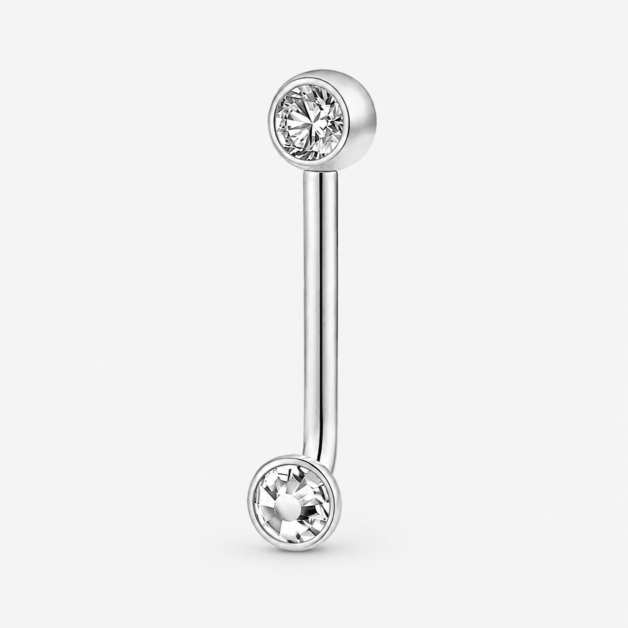 Aveline Duo piercing sølvfarvet 10 mm - BY CARA