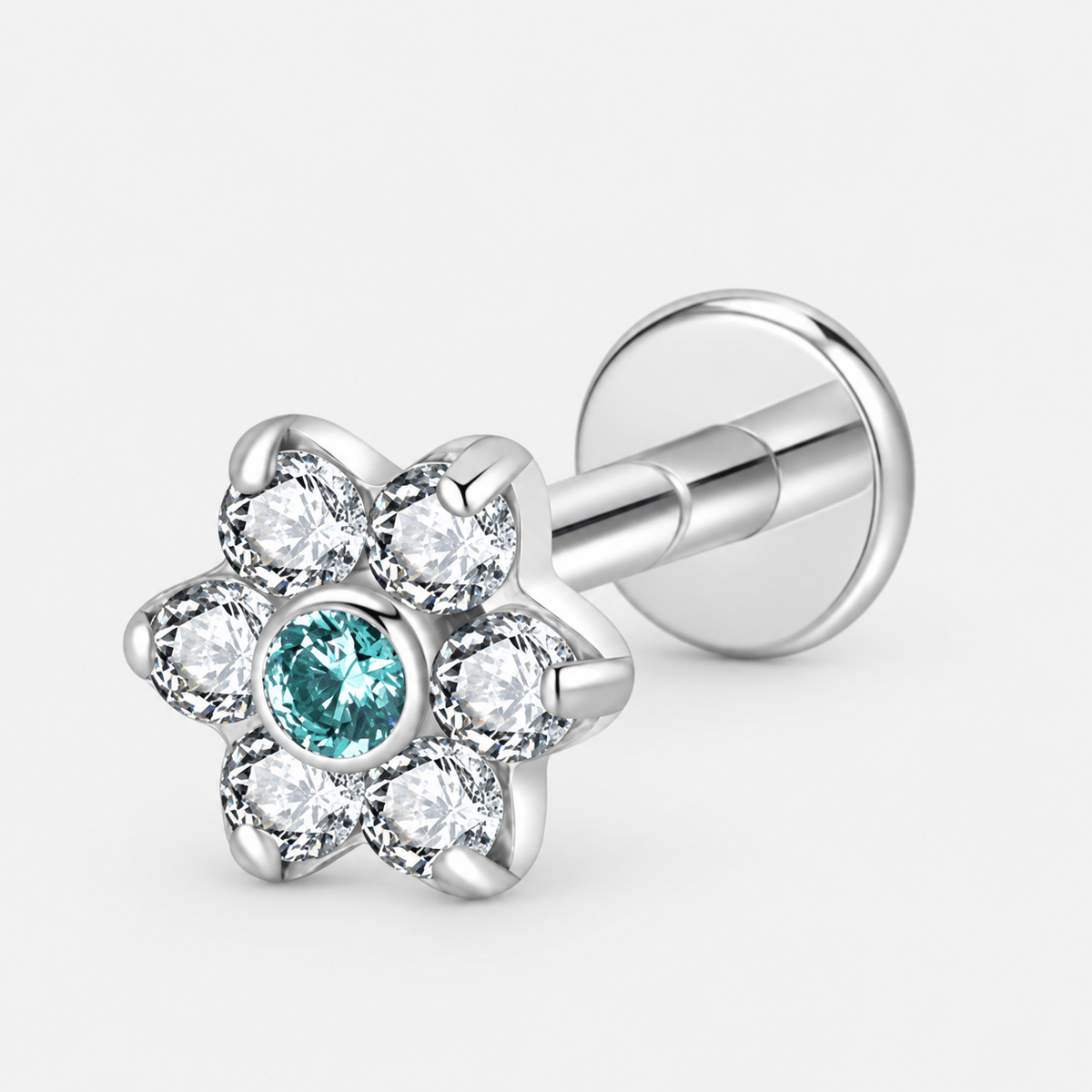 Azure Bloom Labret silberfarben - BY CARA