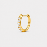Crystal D-formet Ring guldfarvet 8 mm