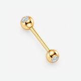 Seraphine Spark Barbell stav guldfarvet 8 mm