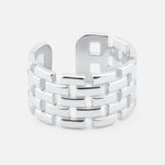 Bianca Chain Justerbar Ring Sølvfarvet - BY CARA