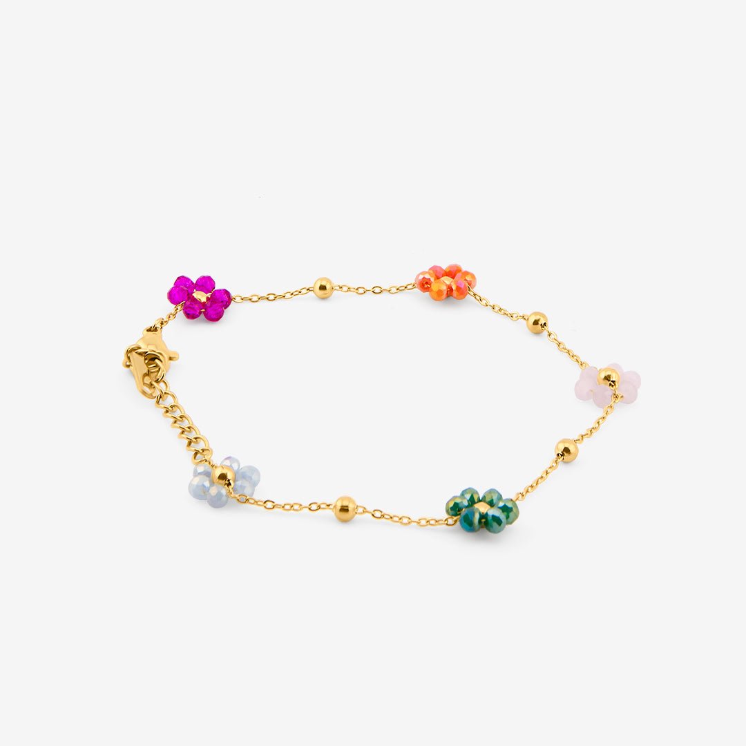 Bloom Multicolor Armbånd 18K Guldbelagt - BY CARA
