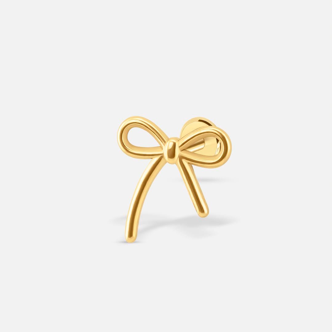 Bow Knot Labret guldfarvet - BY CARA