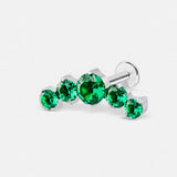 Emerald Arc Labret sølvfarvet