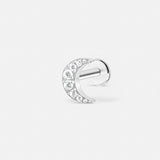 Luna Sparkle Labret sølvfarvet