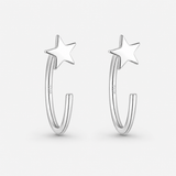 Star Half Hoops 925 sølv 8,5 mm