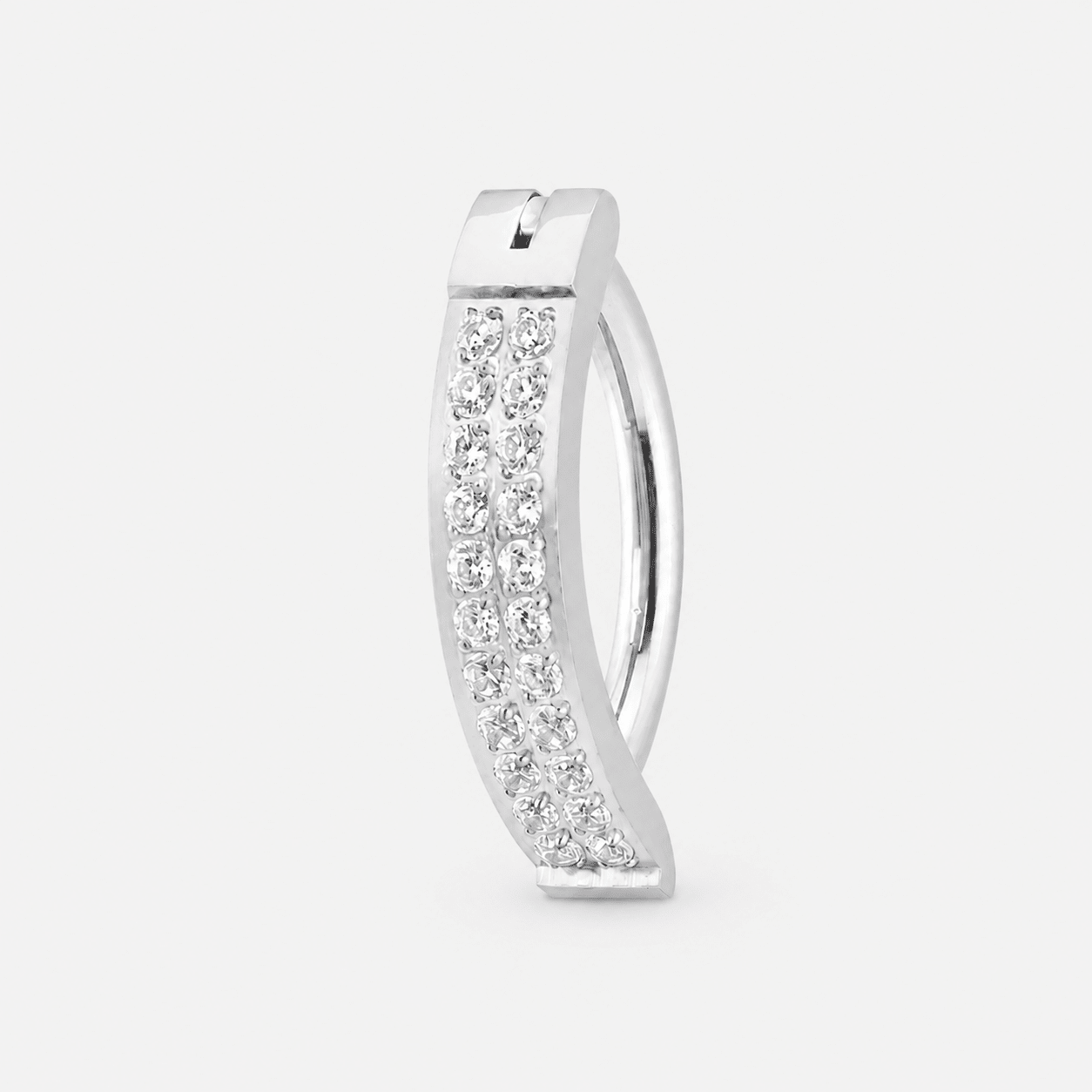 Calista Double Spark Clicker Navlepiercing sølvfarvet - BY CARA