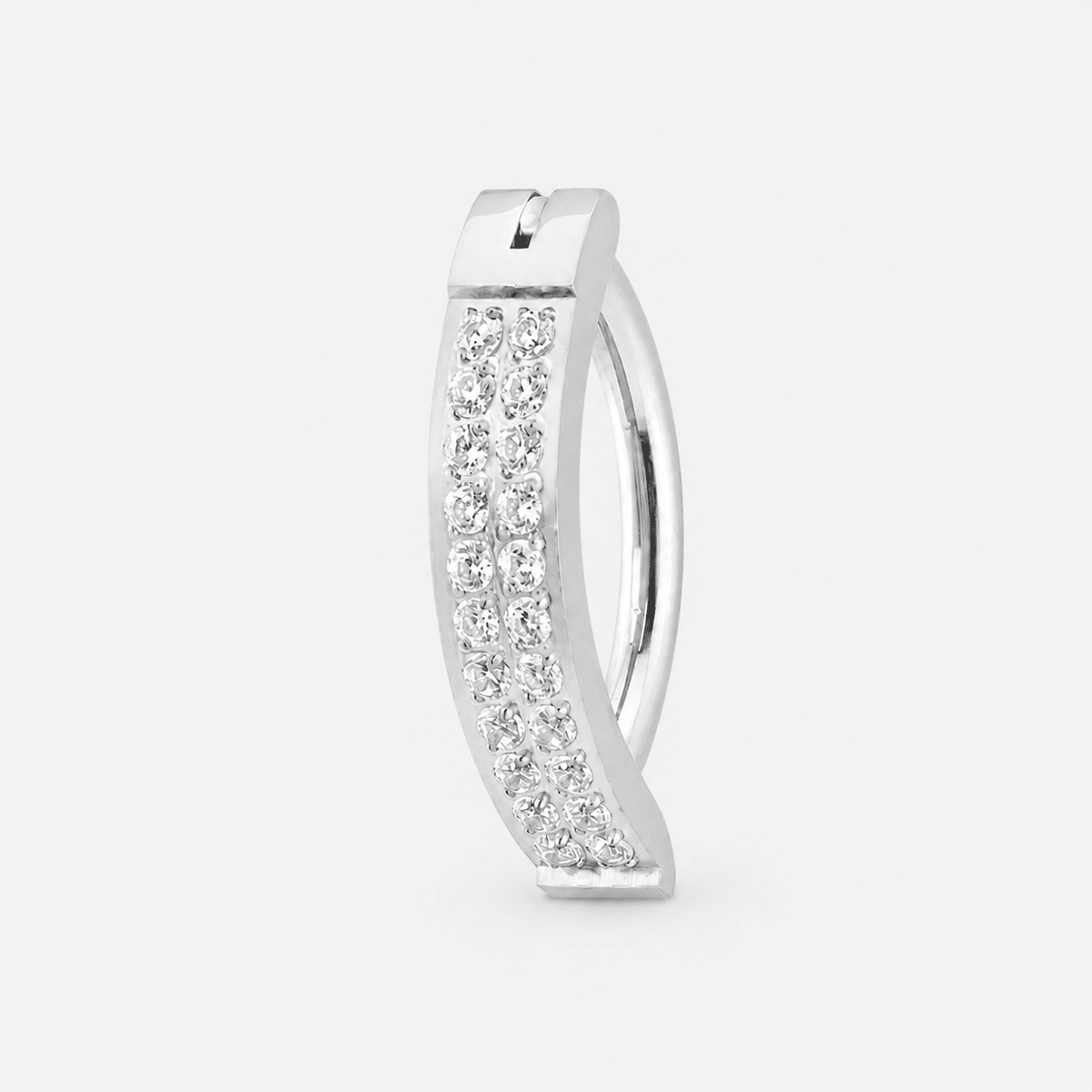 Calista Double Spark Clicker Navlepiercing sølvfarvet - BY CARA