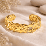 Calista Texture Cuff 18K Guldbelagt - BY CARA